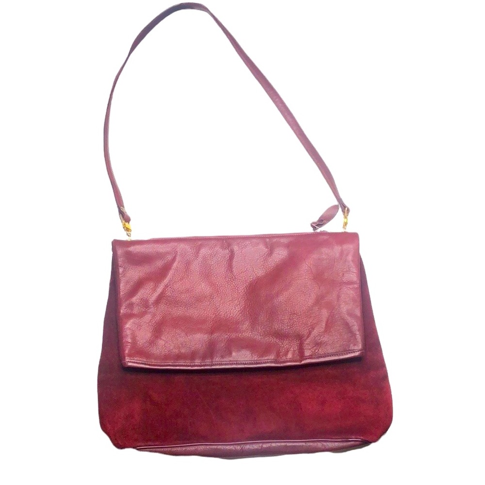 VINTAGE LEATHER AND SUEDE‎ SUSAN GAIL BURGUNDY PURSE 👜